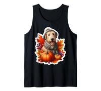 Otoño Otoño Lobo Irlandés Dueño Perro Amante Calabaza Camiseta sin Mangas