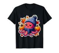 Otoño Otoño Pulpo Amante Acción de Gracias Hojas Camiseta