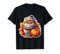Otoño Otoño Scottish Fold Cat Dueño Acción de Gracias Mamá Camiseta