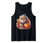 Otoño Otoño Scottish Fold Cat Dueño Acción de Gracias Mamá Camiseta sin Mangas