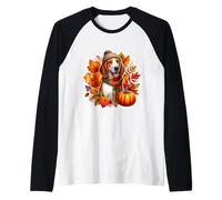 Otoño Otoño Treeing Walker Coonhound Dueño de Perro Acción de Gracias Camiseta Manga Raglan