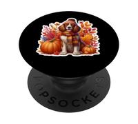 Otoño Otoño Welsh Springer Spaniel Dueño del Perro Acción de PopSockets PopGrip Adhesivo
