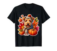 Otoño Otoño Welsh Terrier Perro Dueño Amante Calabaza Camiseta