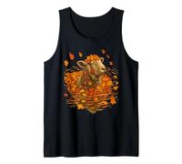 Otoño Ovejas Arte Otoño Hojas Sereno Granja Animal Grá Camiseta sin Mangas