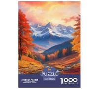 otoño Paisaje montaña Puzzles Imposible,desafío for Adults Interesante Juego EduGatoivo 1000 Piezas Obra De Arte De Juego De para Adultos Y Niños Mayores De 12 Años 38x26cm/1000pcs