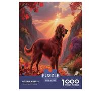 otoño Perro Paisaje 1000 Piezas Adultos Puzzle DecoracióN Familiar DecoracióN Familiar Juego Desafiante 52x38cm/1000pcs