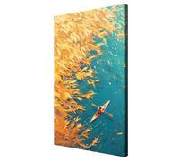 Otoño Pintar por Numeros Adultos, Paisaje Pintura por Numeros Kit, Easy Paint by Numbers Adult Niños, con 3 Pinceles y Pigmento Acrílico, DIY Manualidades Home Decor Regalo 50x100 cm, con Marco, d546k