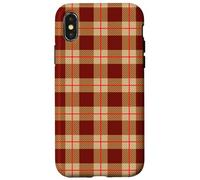 Otoño Plaid Pattern Cottagecore Cozy Fall Look Carcasa para iPhone X/XS