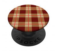 Otoño Plaid Pattern Cottagecore Cozy Fall Look PopSockets PopGrip Adhesivo