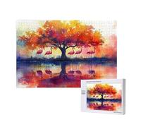 Otoño Puzzle 500 Piezas,Grande Rompecabezas Adultos de Madera,DIY Flamenco Puzzles Juegos Divertidos/Relajantes/Desafiantes para Adultos y Principiantes,Como Regalo para Amigos y Seres Queridos M-1067