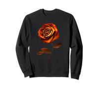 Otoño Rosa Otoño Floral Naranja Quemado Flor Botánica Sudadera