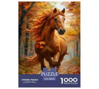 Otoño Steed Puzzles Imposible,desafío para Adultos Animales Entretenimiento Creativo 1000 Piezas Obra De Arte De Juego De para Adultos Y Niños Mayores De 12 Años 52x38cm/1000pcs