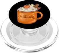 Otoño Taza Chocolate café Calabaza Canela Nata Hoja Regalo PopSockets PopGrip para MagSafe