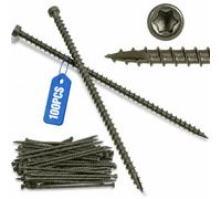 Otoolling 100 tornillos estructurales de 6 pulgadas para conexiones de viga a placa y perno a placa, zinc transparente (capa superior gris)