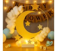 Otoolling 12 juegos de centros de mesa de estrellas centelleantes, decoración de luna y estrellas para baby shower, decoración de nube de estrellas para lindas estrellas, decoración de mesa de