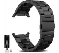 OTOPO Compatible con Samsung Galaxy Watch 7 Ultra 47 mm, Galaxy Watch 7 Ultra pulsera de metal para mujeres y hombres, correa de metal de acero inoxidable negro