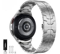 OTOPO Correa de metal para Galaxy Watch 4/6 Classic 47 mm 46 mm 43 mm 42 mm, reloj 7 6 5 4 FE pulseras de 40 mm 44 mm, pulsera de metal sin huecos, pulsera de acero inoxidable para hombres y mujeres