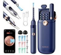 Otoscopio 3,5mm WiFi Endoscopio con 6 LED Camara Endoscopica Inalámbrico, Kit de Limpiador de Oídos para Eliminación de Cerumen para iPhone, Tabletas y Android