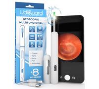 Otoscopio Limpiador de Oídos con Cámara 3,6mm 1920p WiFi Endoscopio de Oídos - UdiGuard Eliminación de Cerumen 6 Luces LED Digital Adultos Niños Perros - Compatible con iPhone iPad y Android Blanco