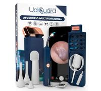 Otoscopio Limpiador de Oídos con Cámara HD 10MP WiFi Endoscopio Digital Flexible para Eliminación de Cerumen UdiGuard Pro-Clean - Pinzas y Puntas Reemplazables Kit Otorrinolaringología Adultos y Niños