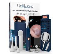 Otoscopio Limpiador de Oídos con Cámara HD 10MP WiFi Endoscopio Digital Flexible UdiGuard Pro-Clean Eliminación de Cerumen - Kit Otorrinolaringología con Pinzas y Puntas Reemplazables Adultos y Niños