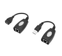 OTOTEC 1 juego de adaptador Ethernet USB, divisor Ethernet RJ45 a adaptador de extensión USB para Cat5/5e/6/6e, hasta 50 m, adecuado para computadoras, teléfonos móviles, discos U, impresoras, cámaras