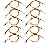 OTOTEC 10 Uds. Cable de extensión de alimentación para Ventilador de PC, Conector Macho a Hembra de 3 Pines de 30cm para refrigeración de Ventilador de CPU de Ordenador
