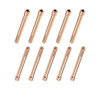 OTOTEC 10x 10N24 3/32" 2,4mm Puntas de Pinza de Electrodo de Tungsteno para WP17 WP18 WP26 Serie de Antorcha de Soldadura TIG Piezas de Repuesto de Cobre Rojo Accesorios de Antorcha de Soldadura