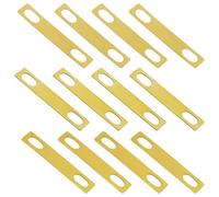 OTOTEC 12 piezas de 15 mm x 10 mm para guitarra, cuello de latón de 0,2 mm, 0,5 mm, 1 mm, placa de cuello cromado, accesorios de junta de ajuste para guitarra eléctrica, bajo, herramientas Luthier