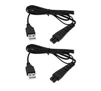 OTOTEC 2 Uds. Cable Cargador de Repuesto para Recortadora de Barba Compatible con Remington PF7500 PF7600 PG6137 PG6170 PG6171 PG6250 Cable Cargador de Afeitadora de PVC