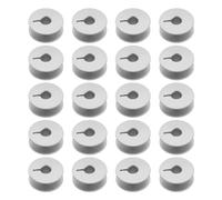 OTOTEC 20 bobinas de metal ranuradas de aleación de aluminio para máquina de coser, cilindro de bloqueo compatible con modelos de costura Pfaff Home e Industrial, 21 x 8,8 mm