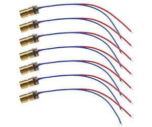 OTOTEC 20 tubos láser de diodo láser rojo de 5 V 650 nm menos de 5 mW con cabeza de plomo diámetro exterior de 6 mm para instrumento de nivel instrumento de tierra 75 mm de largo