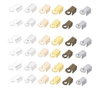 OTOTEC 2400 Piezas de Extremos de Cordón con Cierre Plegable Puntas de Extremo de Engarzado Puntas de Cierre de Cinta de Cuero Conector de Joyería para Hacer Joyas DIY Collar Pulsera Latón