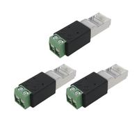 OTOTEC 3 convertidores RJ45 a RS485 A que se conecta a PIN4 B se conecta a PIN5 44 x 13 x 11 mm, adaptador de conexión RJ45 para lograr la transmisión de datos