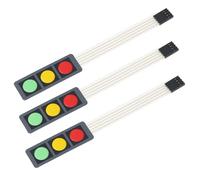 OTOTEC 3 Interruptores de Membrana de 3 Teclas de 57 X 20 Mm Compatible con Ard-uino Y Raspberry Pi Y Electrónica de Bricolaje.