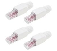 OTOTEC 4 Uds. Conector RJ45 Sin Herramientas Enchufe Modular Cat6A Chapado en Oro Extremos de Cable Ethernet Cat6A para Cable de Red de 23 A 26 AWG