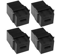 OTOTEC 4PCS USB C Keystone Adaptador USB 3.1 Tipo-C Hembra A Hembra Adaptador de Acoplador de Enchufe de Inserción Keystone para Placa de Pared Panel de Conexión Negro