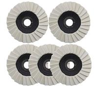 OTOTEC 5 Uds. Rueda De Pulido De Fieltro De Lana, Disco De Fieltro De Solapa Dentada De 5 Pulgadas/125mm Para Amoladora Angular De Metales De Vidrio