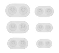 OTOTEC 6 moldes de silicona para ojos de muñeca, moldes de silicona para manualidades, anillo gótico de globo ocular, ojos zombi, decoración de pasteles de Halloween
