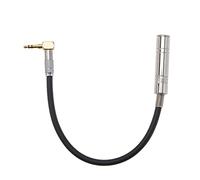 OTOTEC Cable de Audio en ángulo Recto, Conector Macho de 3,5 mm a Conector Hembra de 6,35 mm, Conector Adaptador de Audio estéreo de 1/8 de Pulgada Macho a 1/4 de Pulgada Hembra, 30 cm
