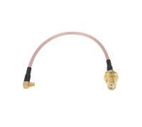 OTOTEC Cable de Conexión MMCX Macho en ángulo Recto A SMA Hembra RG316 para WLAN Mini PCI Bluetooth PDA Y GPS 15 Cm.