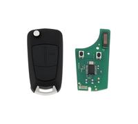 OTOTEC Llave de control remoto de 2 botones con chip ID46 de 433 MHz y PCF7941, compatible con soporte de llave HU100 para Opel Corsa D