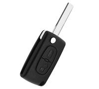 OTOTEC Mando A Distancia con Tapa de 2 Botones Compatible con 306 407 408 807 207 433MHz Chip ID46 Hoja HU83 Mando A Distancia para Coche con Ranura Y Soporte para Batería