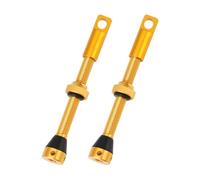 OTOTEC Pack de 2 Válvulas Tubeless Oro 60 mm de Aleación de Aluminio Compatible con Peaty’s Compatible con Muc-Off