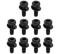 OTOTEC Paquete de 10 tornillos de motor M3 con arandelas, 3 mm x 8 mm, acero inoxidable, compatibles con motores 540 a escala 1/10