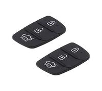 OTOTEC Paquete de 2 Almohadillas de Goma de 3 Botones Almohadillas de Botón Negras para Mando A Distancia Inteligente de Coche Piezas de Repuesto