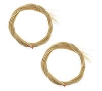 OTOTEC Paquete de 2 Arcos de Violín Pelo de Caballo Color Natural Sin Blanquear 29 Pulgadas de Longitud para Violín 4/4 Viola Y Violonchelo