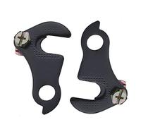 OTOTEC Patilla de Cambio Mecánica Trasera para Bicicleta con Ajuste de Perno Adaptador de Caída de Gancho Trasero de Metal Negro para Bicicleta de Montaña Paquete de 2