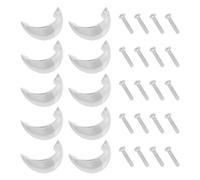 OTOTEC Tiradores para muebles (10 unidades, 32 mm, distancia entre ejes y armarios, estilo vintage, color plateado mate, para armario, cajón, decoración, cocina, con tornillos