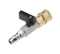 OTOTEC Válvula de bola neumática de acoplamiento de cambio rápido de aire comprimido, válvula dosificadora, válvula de cierre de 1/4 pulgadas con boquilla de enchufe 1/4 conector rápido de estilo